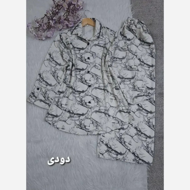 ست شومیز و شلوار زنانه جنس لاریس ابر و بادی چهار فصل