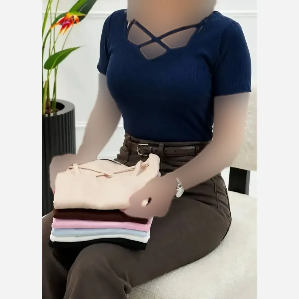 تیشرت فانریپ مدل دار زنانه جنس پنبه درجه یک فری سایز