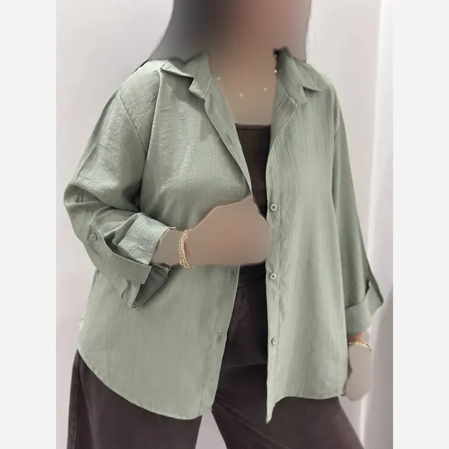 شومیز زنانه جنس ان آر گازوئیلی خنک و تابستانی فری سایز
