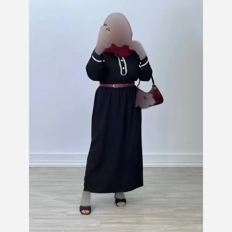 ست شومیز و دامن و کمربند آرامیس جنس آیوا کوک دوزی فری سایز