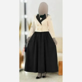 ست کت دامن لنین نچرال مدل المیرا فری سایز