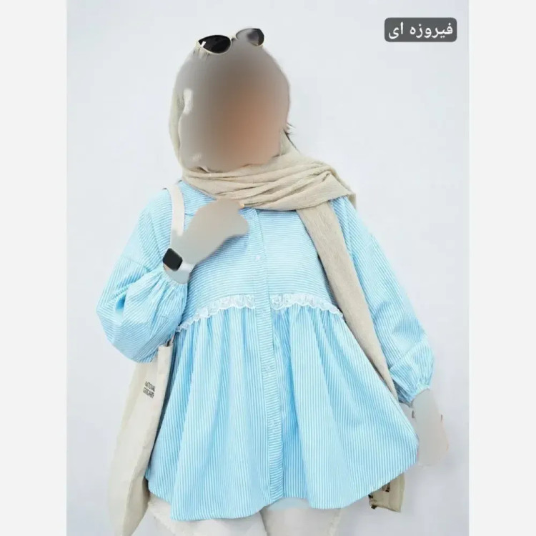 مانتو عروسکی لینن نخ اعلا خرجکار گیپوری فری سایز