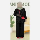 ست شومیز و شلوار زنانه ژاکارد کسمه فری سایز 38 تا 46