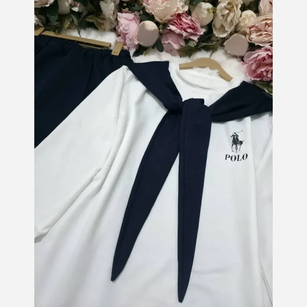 ست شالدار زنانه polo جنس گلکسی نخ پنبه سایز فری 38 تا 48 رنگبندی متنوع