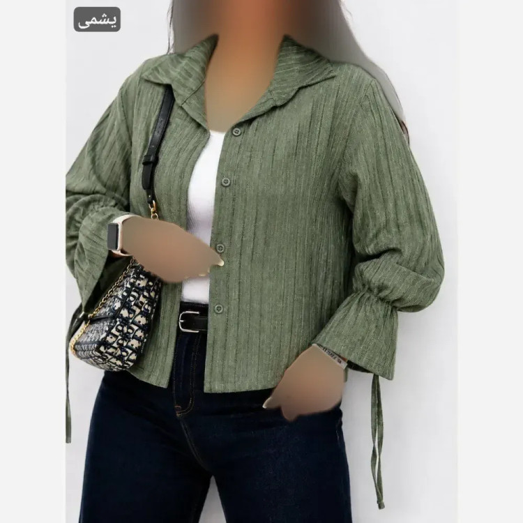 شومیز مانتویی امیلی زنانه فری سایز 36 تا 44 تمام نخ درجه یک