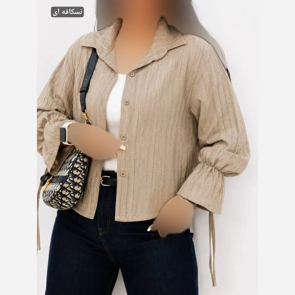شومیز مانتویی امیلی زنانه فری سایز 36 تا 44 تمام نخ درجه یک