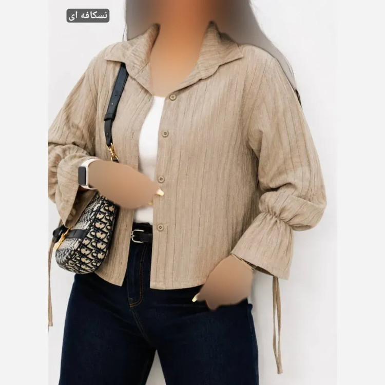 شومیز مانتویی امیلی زنانه فری سایز 36 تا 44 تمام نخ درجه یک