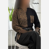 شومیز طرحدار نجلا کرپ بوگاتی سایز 38 تا 50