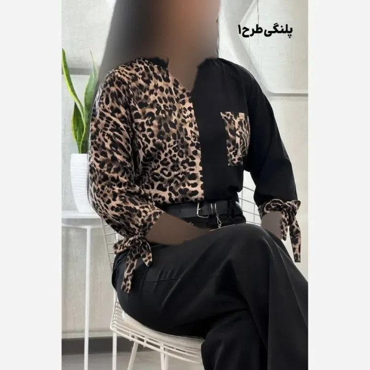 شومیز طرحدار نجلا کرپ بوگاتی سایز 38 تا 50