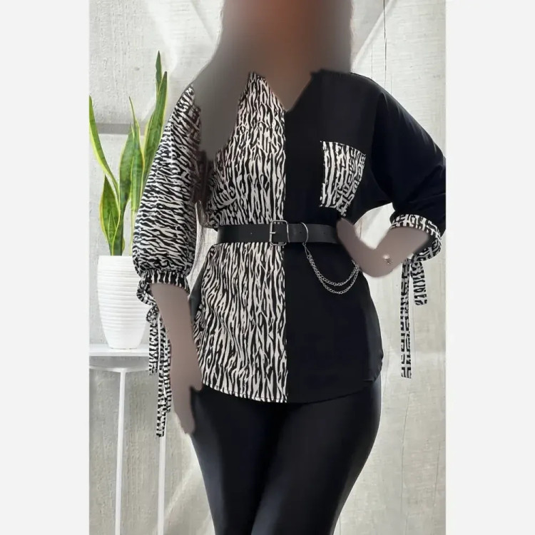 شومیز طرحدار نجلا کرپ بوگاتی سایز 38 تا 50