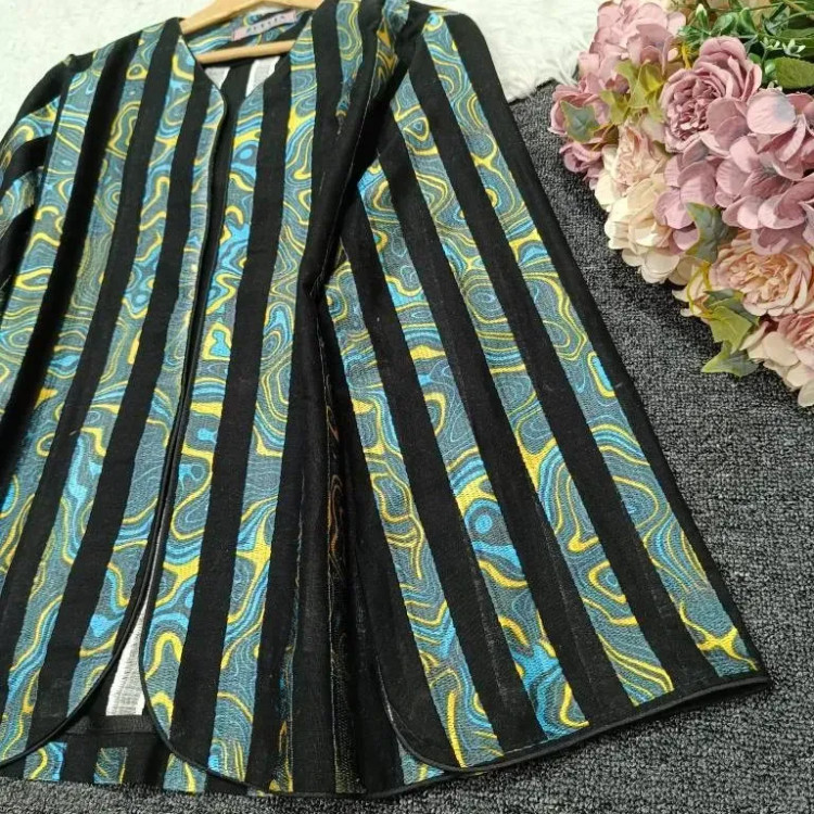 کت طرح دار تافته درجه یک زنانه فری سایز 38 تا 48 شیک و خاص مجلسی نیمه رسمی