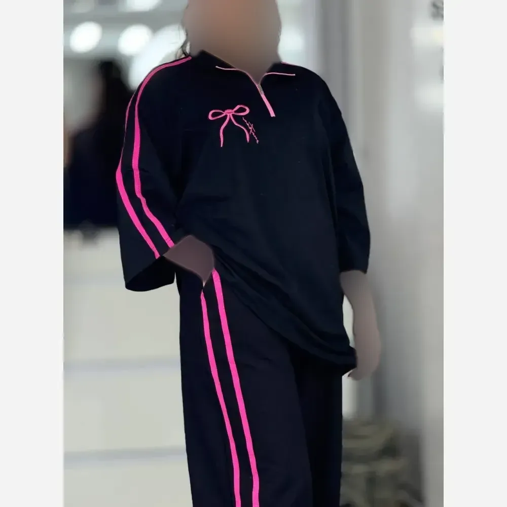 ست ژاله نخ پنبه کیفیت بالا فری سایز 38 تا 46 رنگبندی سفید مشکی صورتی مشکی