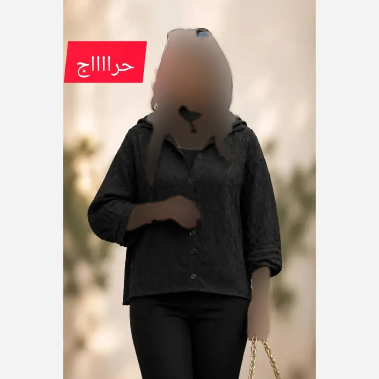 شومیز مراکشی ابریشم مشکی پانچی فری سایز 36 تا 46