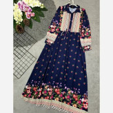 لباس ساحلی زنانه مدل بهشت جنس بوگاتی درجه یک سایز فری مناسب 38 تا 46 رنگ مشکی و سورمه ای