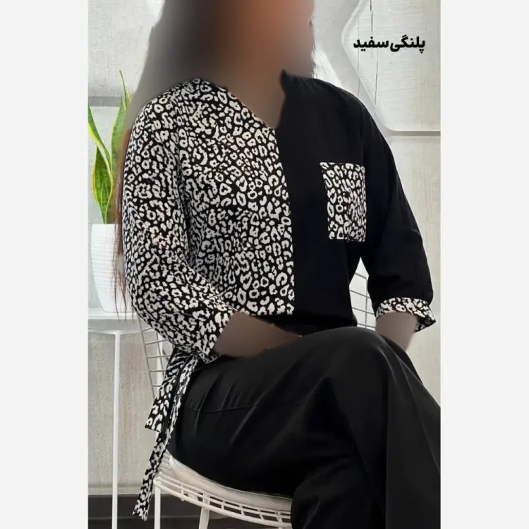 شومیز طرحدار نجلا کرپ بوگاتی زنانه سایز 38 تا 50