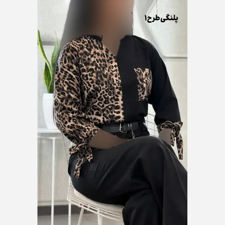 شومیز طرحدار نجلا کرپ بوگاتی زنانه سایز 38 تا 50