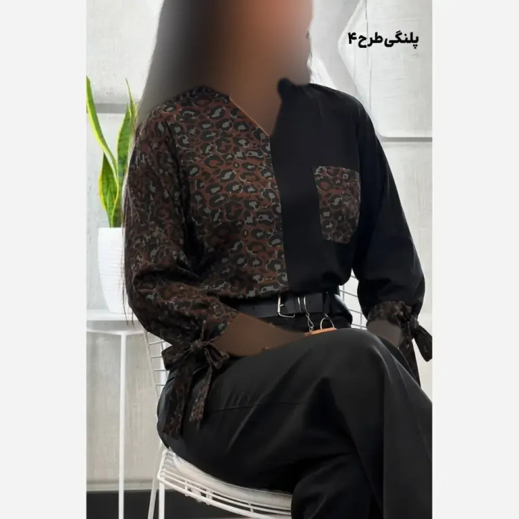شومیز طرحدار نجلا کرپ بوگاتی زنانه سایز 38 تا 50