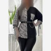 شومیز طرحدار نجلا کرپ بوگاتی زنانه سایز 38 تا 50