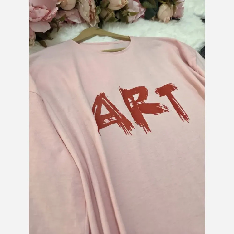 تیشرت باکسی ART پنبه 100٪ فری سایز زنانه اورسایز شیک