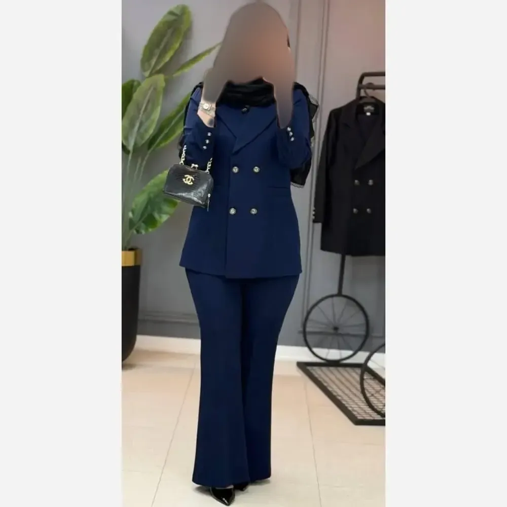 کت شلوار مجلسی زنانه جنس بزیاق با کیفیت رنگ بندی متنوع سایز 38 تا 46