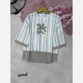 شومیز گلدوزی پرنسا لنین بیسکویتی فری سایز 38 تا 46