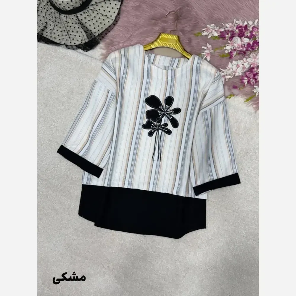شومیز گلدوزی پرنسا لنین بیسکویتی فری سایز 38 تا 46