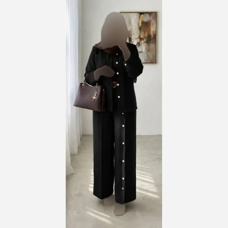 ست شومیز و شلوار زنانه مدل گلرخ جنس دبل عنکبوتی سایز فری 36 تا 46