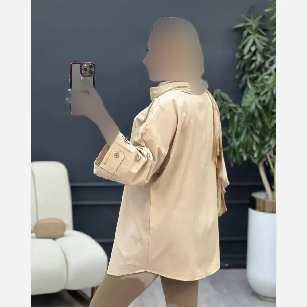 مانتو مدل بنفشه جنس لنین نچرال فری سایز 38 تا 46