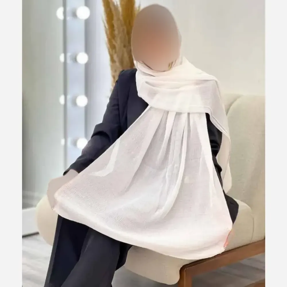 شال پلیسه لبه لمه دوزی کیفیت عالی سایز آزاد 175*75