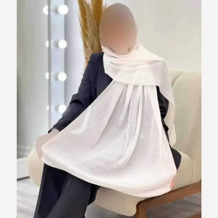 شال پلیسه لبه لمه دوزی کیفیت عالی سایز آزاد 175*75