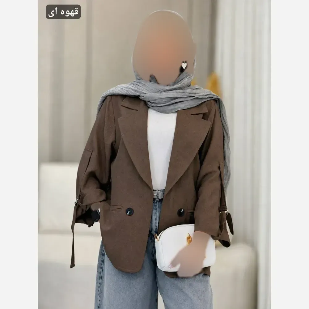 مانتو کتی استین سگک جنس کتان لنین نچرال فری سایز