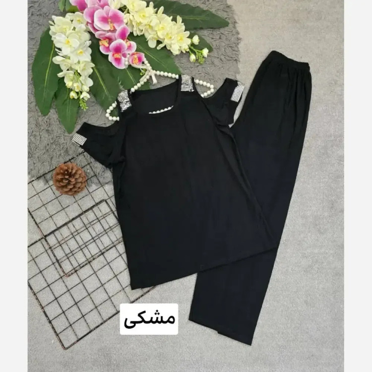 ست دلبرانه ویسکوز کش فری سایز زنانه رنگ بندی متنوع