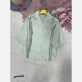 شومیز عروسکی بابونه جنس پری شیشه ای درجه یک فری سایز