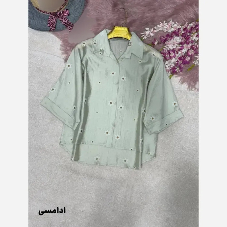 شومیز عروسکی بابونه جنس پری شیشه ای درجه یک فری سایز