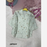شومیز عروسکی بابونه جنس پری شیشه ای درجه یک فری سایز