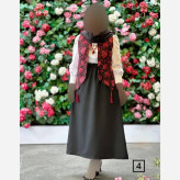 ژیله گلبهار جنس تافته سوزن دوزی فری سایز