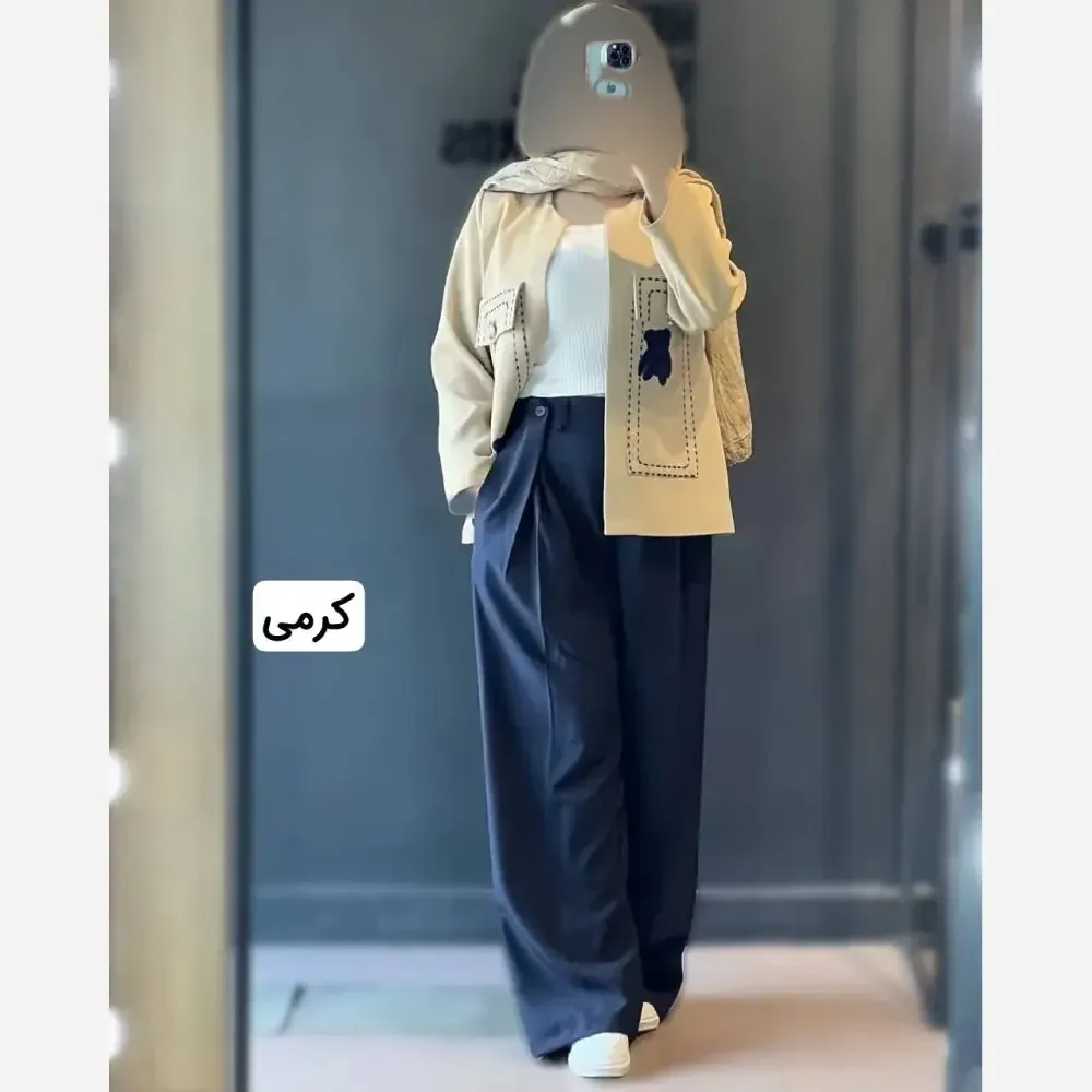 کت و شلوار زنانه گلدوزی پاندا جنس مازراتی