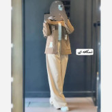 کت و شلوار زنانه گلدوزی پاندا جنس مازراتی