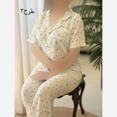 بلوز شلوار نخی وارداتی مدل هانا سایز فری 38 تا 46 طرح فندی خرسی تدی گیلاس توت فرنگی گل خرگوش
