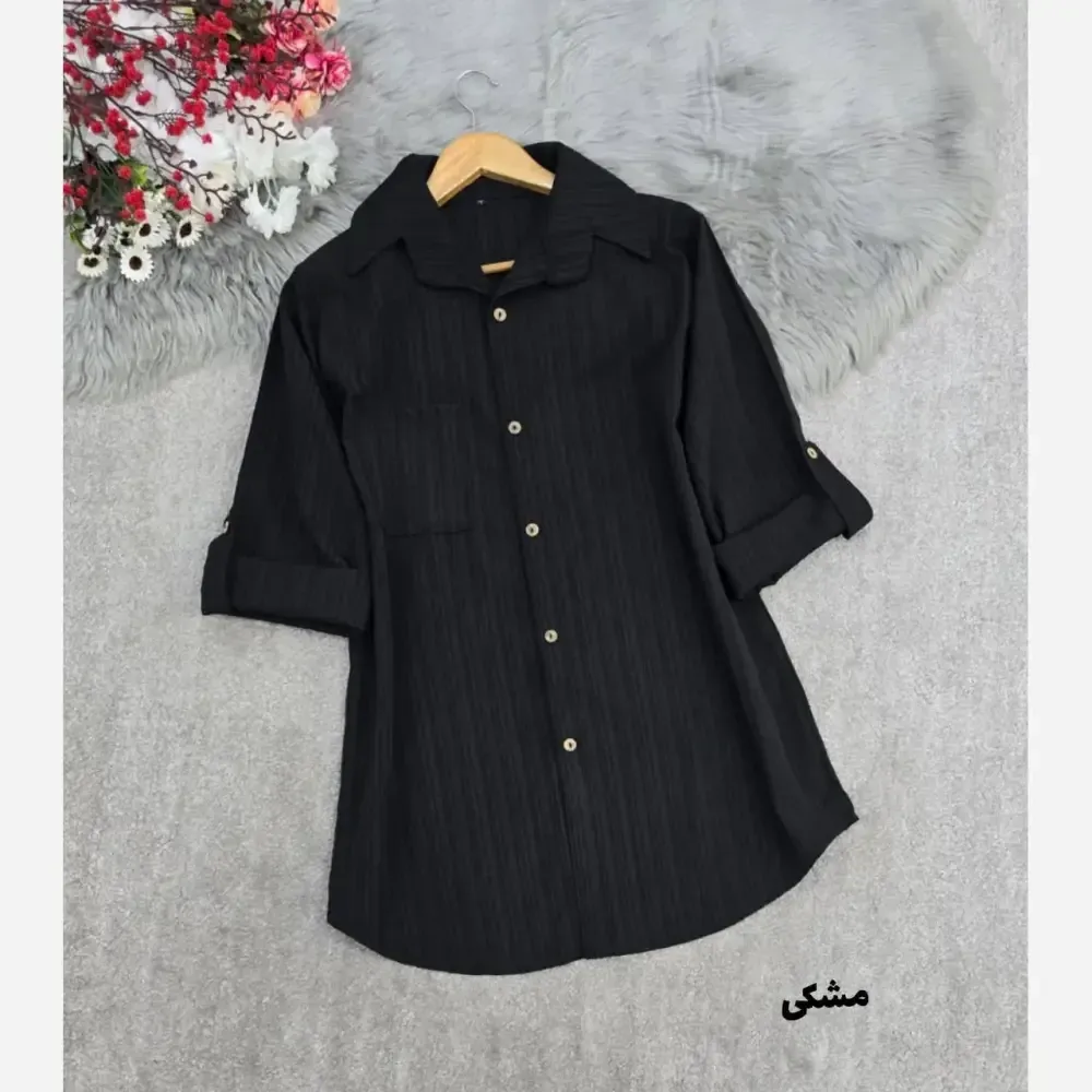 شومیز کراش پاگن دار خنک و سبک زنانه سایز یک و دو جنس کراش اعلا