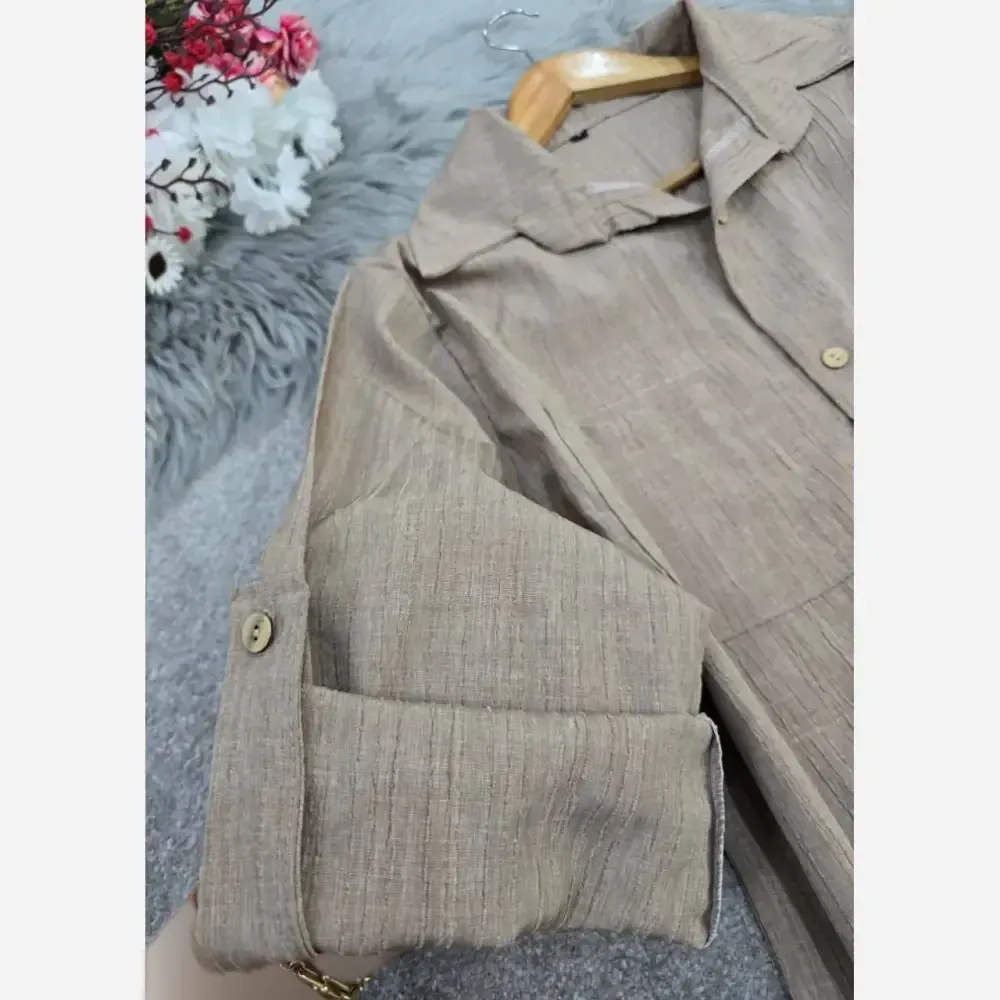 شومیز کراش پاگن دار خنک و سبک زنانه سایز یک و دو جنس کراش اعلا