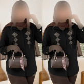 شومیز شیفون زنانه حریر ژورژت مشکی فری سایز 36 تا 46 زدگی جزئی