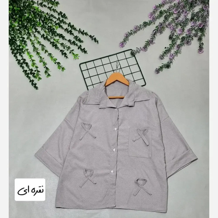شومیز عروسکی گیسو کراش پفکی درجه یک سایز 38 تا 46 در رنگ های سبز، طوسی، نسکافه ای، نقره ای، کاربنی، کرم و یشمی