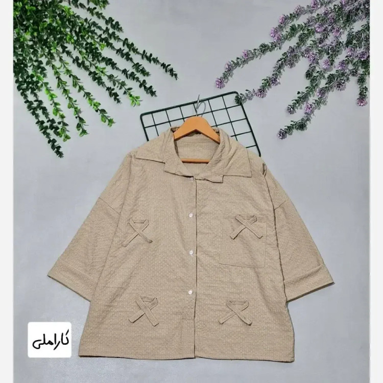 شومیز عروسکی گیسو کراش پفکی درجه یک سایز 38 تا 46 در رنگ های سبز، طوسی، نسکافه ای، نقره ای، کاربنی، کرم و یشمی