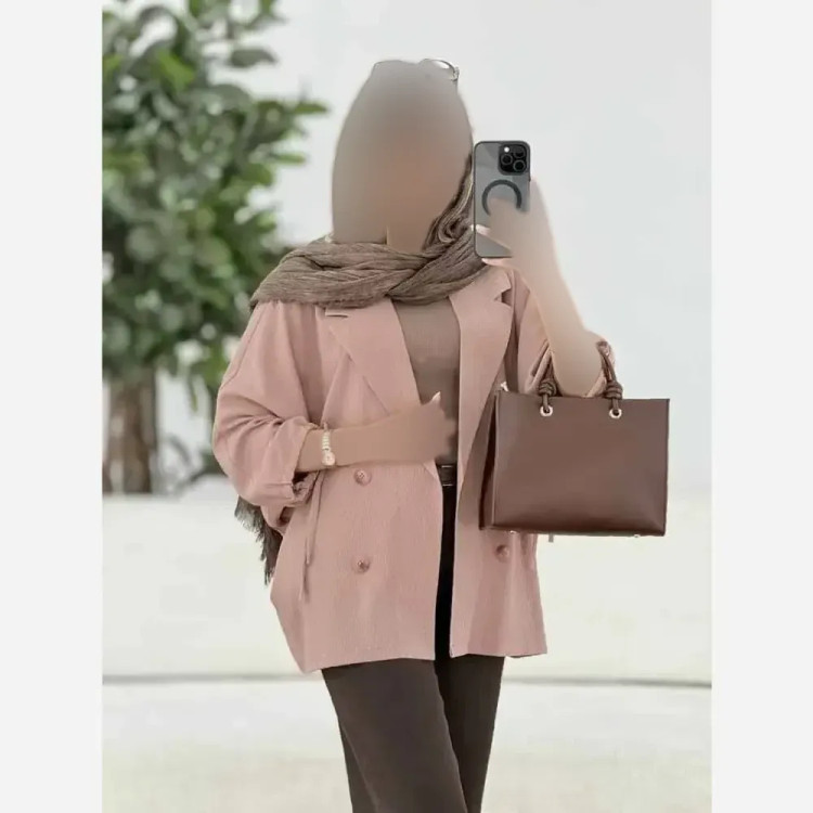 کت آستین بندی لنین شسته شده اعلا فری سایز تا 48