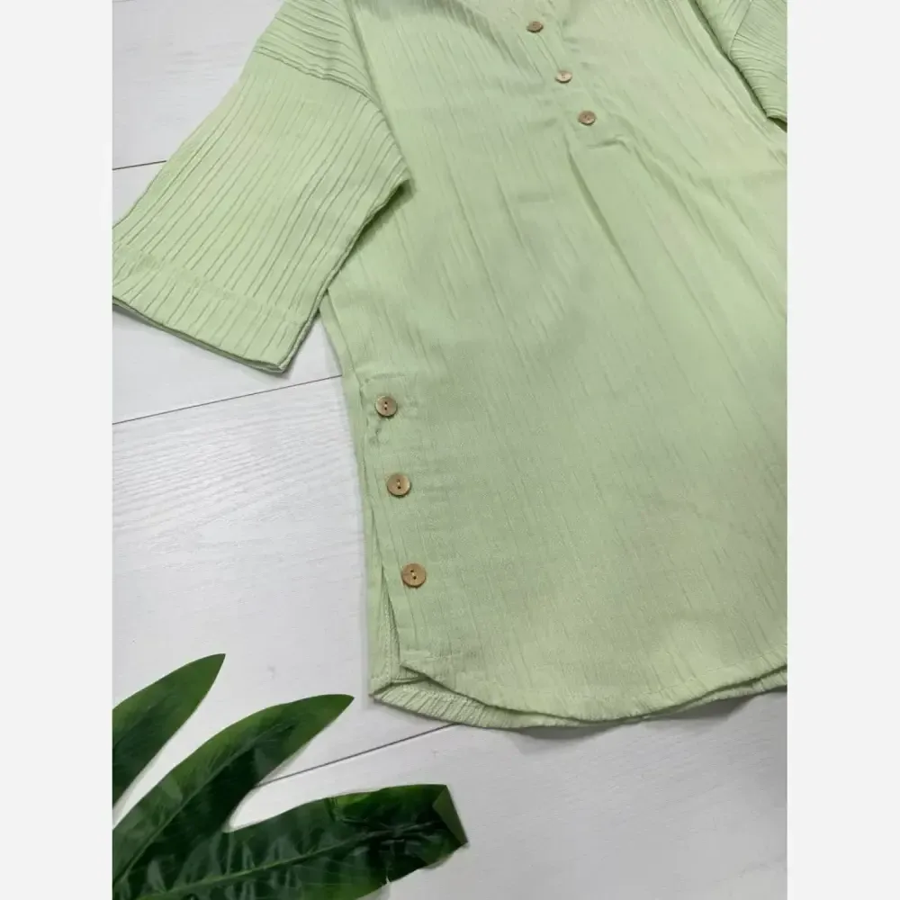 مدل یاسمین جنس آیوا درجه یک رنگ پسته ای فری سایز 38 تا 46