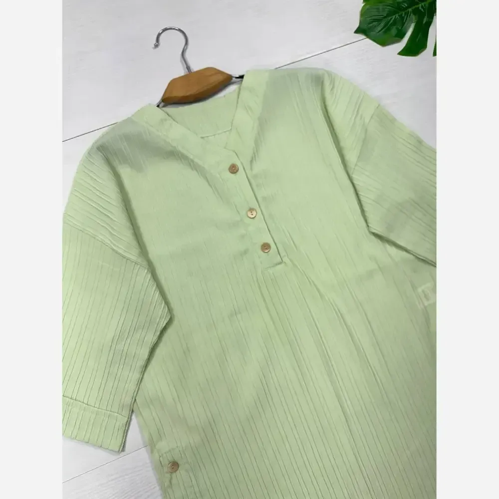 مدل یاسمین جنس آیوا درجه یک رنگ پسته ای فری سایز 38 تا 46