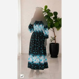 ساحلی سحر نخ ایرانی سایز 38 تا 50 آبی نارنجی