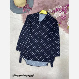 شومیز طرحدار چیچک کرپ الیزه چاپی فری سایز 38 تا 46