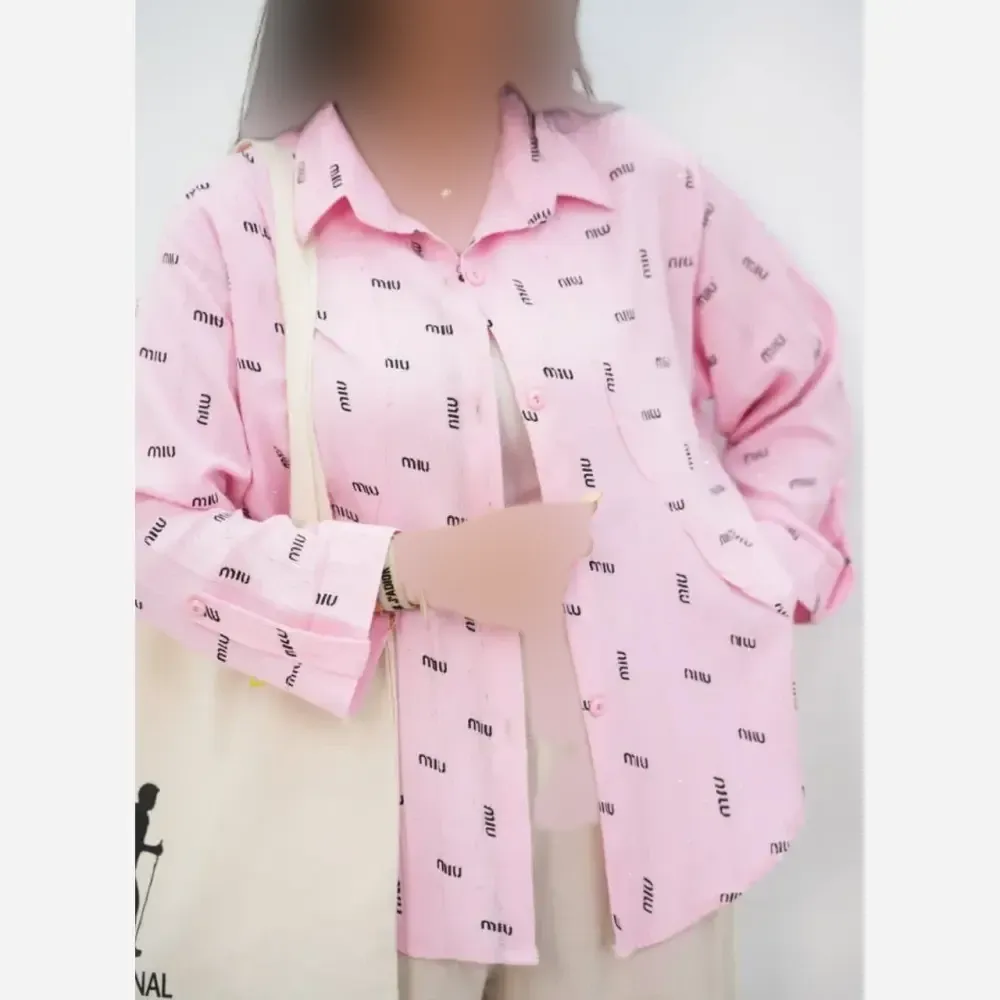 شومیز مانتویی رستا 245 جنس ینزه درجه یک خارجی فری سایز رنگ نسکافه ای آبی صورتی